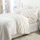 Printed Plush Sheet - Velvet Luxe Lattice Collection by Great Bay Home