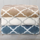 Printed Plush Sheet - Velvet Luxe Lattice Collection by Great Bay Home