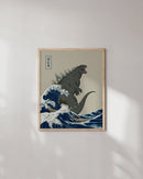 Godzilla x great wave