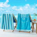 2 Pack 100% Cotton Jacquard Beach Towels - Playa Collection by Great Bay Home