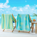 2 Pack 100% Cotton Jacquard Beach Towels - Playa Collection by Great Bay Home