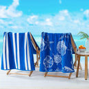 2 Pack 100% Cotton Jacquard Beach Towels - Playa Collection by Great Bay Home