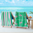2 Pack 100% Cotton Jacquard Beach Towels - Playa Collection by Great Bay Home
