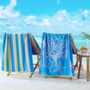 2 Pack 100% Cotton Jacquard Beach Towels - Playa Collection by Great Bay Home