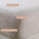 Solid Plush Fitted Sheet - Velvet Luxe Collection by Great Bay Home