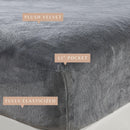 Solid Plush Fitted Sheet - Velvet Luxe Collection by Great Bay Home