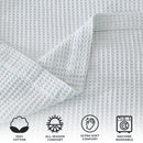 100% Cotton Waffle Weave Blanket - Mikala Collection by Great Bay Home