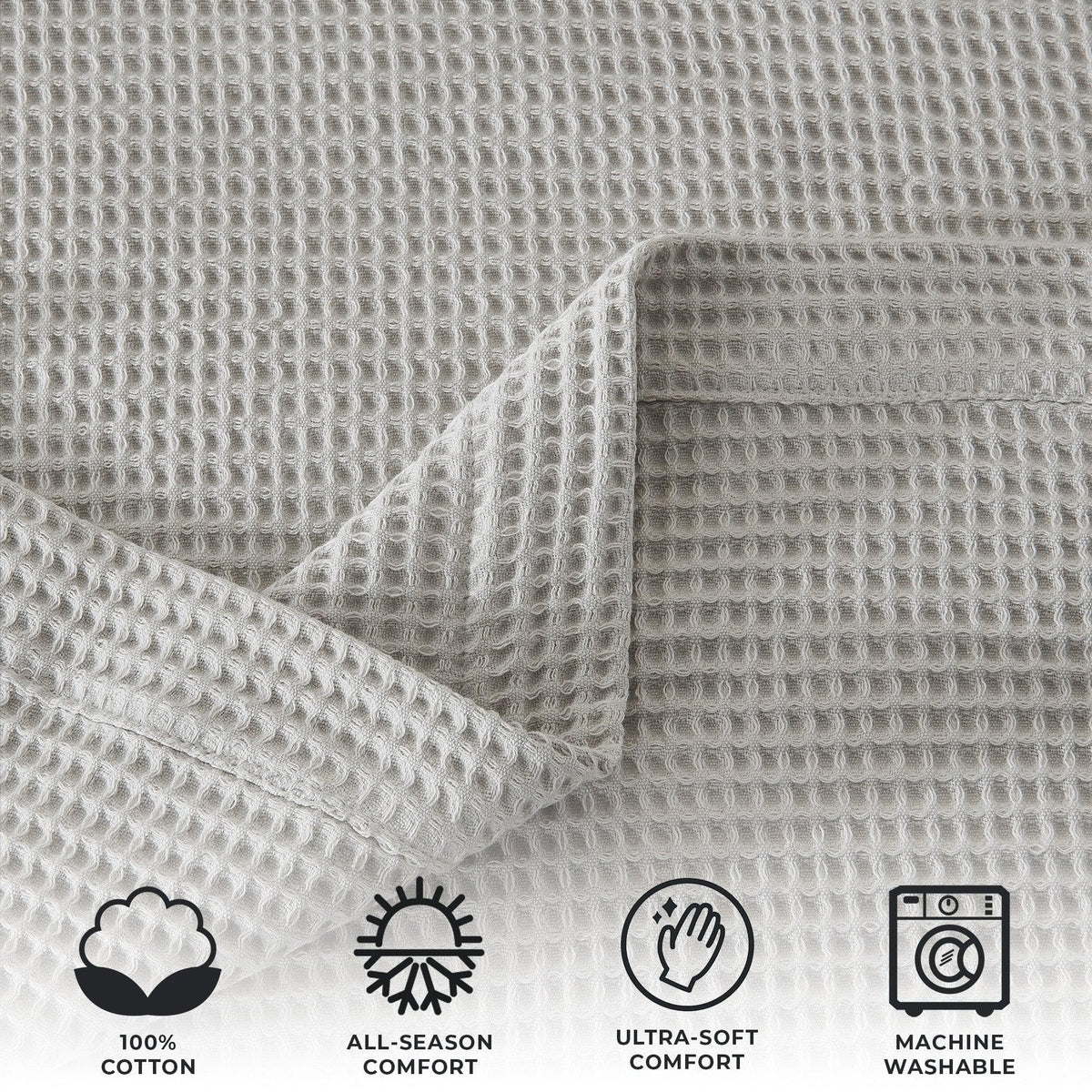 100% Cotton Waffle Weave Blanket - Mikala Collection, photo 19 of 46
