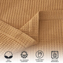 100% Cotton Waffle Weave Blanket - Mikala Collection by Great Bay Home