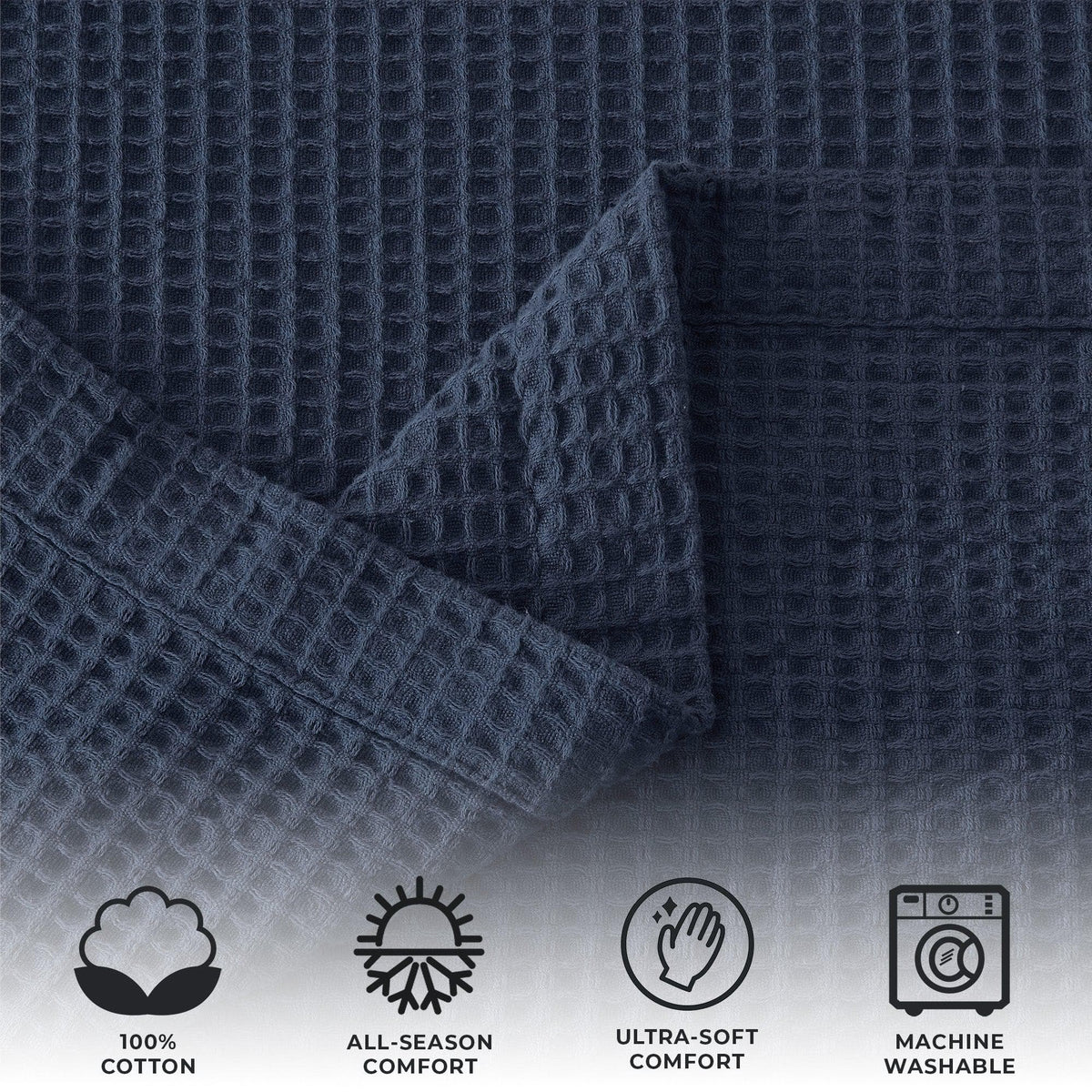 100% Cotton Waffle Weave Blanket - Mikala Collection, photo 29 of 46