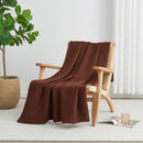 100% Cotton Waffle Weave Blanket - Mikala Collection by Great Bay Home