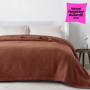100% Cotton Waffle Weave Blanket - Mikala Collection by Great Bay Home