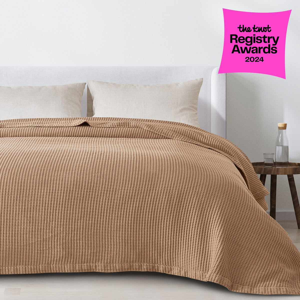 100% Cotton Waffle Weave Blanket - Mikala Collection, photo 46 of 46