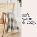 Faux Fur Printed Throw Blanket - Aaliyah Collection by Great Bay Home