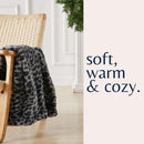 Faux Fur Printed Throw Blanket - Aaliyah Collection by Great Bay Home