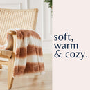 Faux Fur Printed Throw Blanket - Aaliyah Collection by Great Bay Home