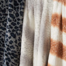 Faux Fur Printed Throw Blanket - Aaliyah Collection by Great Bay Home