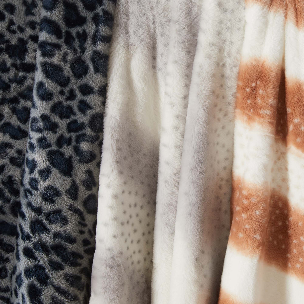 Faux Fur Printed Throw Blanket - Aaliyah Collection, photo 18 of 18