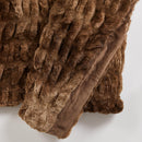 Ruched Faux Fur Throw Blanket - Alondra Collection by Great Bay Home