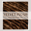Ruched Faux Fur Throw Blanket - Alondra Collection by Great Bay Home