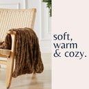 Ruched Faux Fur Throw Blanket - Alondra Collection by Great Bay Home