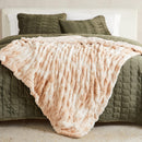 Ruched Faux Fur Throw Blanket - Alondra Collection by Great Bay Home