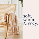 Ruched Faux Fur Throw Blanket - Alondra Collection by Great Bay Home