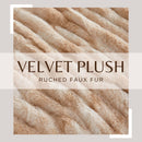 Ruched Faux Fur Throw Blanket - Alondra Collection by Great Bay Home