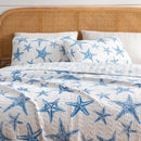 Blue Seashell Coastal Quilt Set - Trinidad Collection by Great Bay Home
