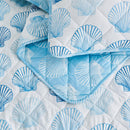 Coastal Blue Seashell Quilt Set - Cersi Collection by Great Bay Home
