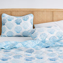Coastal Blue Seashell Quilt Set - Cersi Collection by Great Bay Home