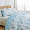 Coastal Blue Seashell Quilt Set - Cersi Collection by Great Bay Home