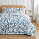 Coastal Navy Coral Quilt Set - Saelia Collection by Great Bay Home