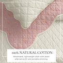 Floral Print & Scallopeded Edge Cotton Quilt Set - Sandie Collection by Great Bay Home
