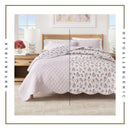Floral Print & Scallopeded Edge Cotton Quilt Set - Sandie Collection by Great Bay Home