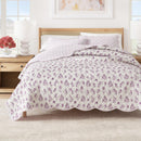 Floral Print & Scallopeded Edge Cotton Quilt Set - Sandie Collection by Great Bay Home