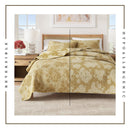 Floral Printed Cotton Quilt Set - Corin Collection by Great Bay Home