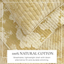 Floral Printed Cotton Quilt Set - Corin Collection by Great Bay Home