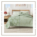 Floral Printed Cotton Quilt Set - Corin Collection by Great Bay Home