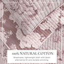 Floral Printed Cotton Quilt Set - Corin Collection by Great Bay Home