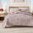 Floral Printed Cotton Quilt Set - Corin Collection by Great Bay Home