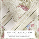 Floral Printed Cotton Quilt Set - Mendocino Collection by Great Bay Home
