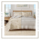 Floral Printed Cotton Quilt Set - Mendocino Collection by Great Bay Home