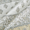 Floral Striped Microfiber Quilt Set - Hermine Collection by Great Bay Home