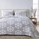 Matelassé Snowflake Quilt Set - Nino Collection by Great Bay Home