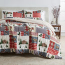 Reversible Christmas Comforter and Sham Set - Holiday / Lodge Odette Collection by Great Bay Home