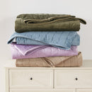 Velvet Box-Stitched Quilt Set - Vivica Collection by Great Bay Home
