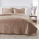 Velvet Box-Stitched Quilt Set - Vivica Collection by Great Bay Home