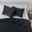 Velvet Box-Stitched Quilt Set - Vivica Collection by Great Bay Home