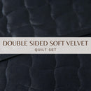 Velvet Box-Stitched Quilt Set - Vivica Collection by Great Bay Home